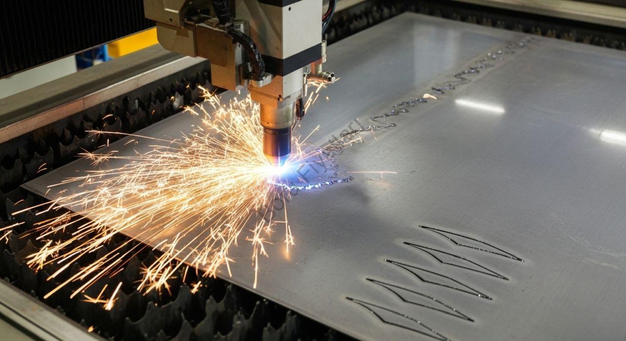 Hassas metal levha kesimi yapan modern plazma kesim makinesi